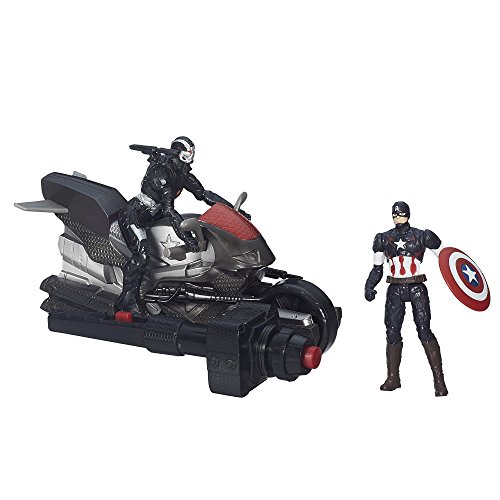 Marvel Avengers Age of Ultron Captain America and Marvelâ€™s War Machine 2.5 Inch Figures with Blast Cycle