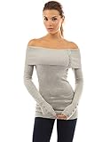 PattyBoutik Women's Off Shoulder Long Sleeve Tunic Sweater