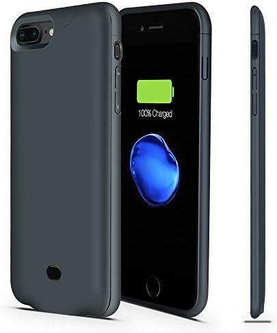 iPhone 7 Plus/8 Plus Battery Case-Support Lightning Port Headphones,CHYING 4200mAH Ultra Slim Portable Extended Charger,For iPhone 7 Plus/8 Plus/With Audio Power Juice Charging Case Pack--Gray