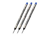 3 Pack - Schmidt 8127 Long Capless Rollerball Refill - Medium Point (Blue)