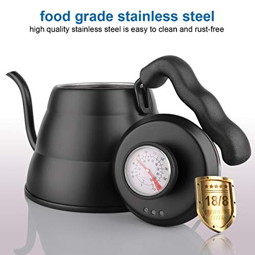 Pour Over Coffee Kettle with ThermometerFlow Gooseneck Tea Kettles