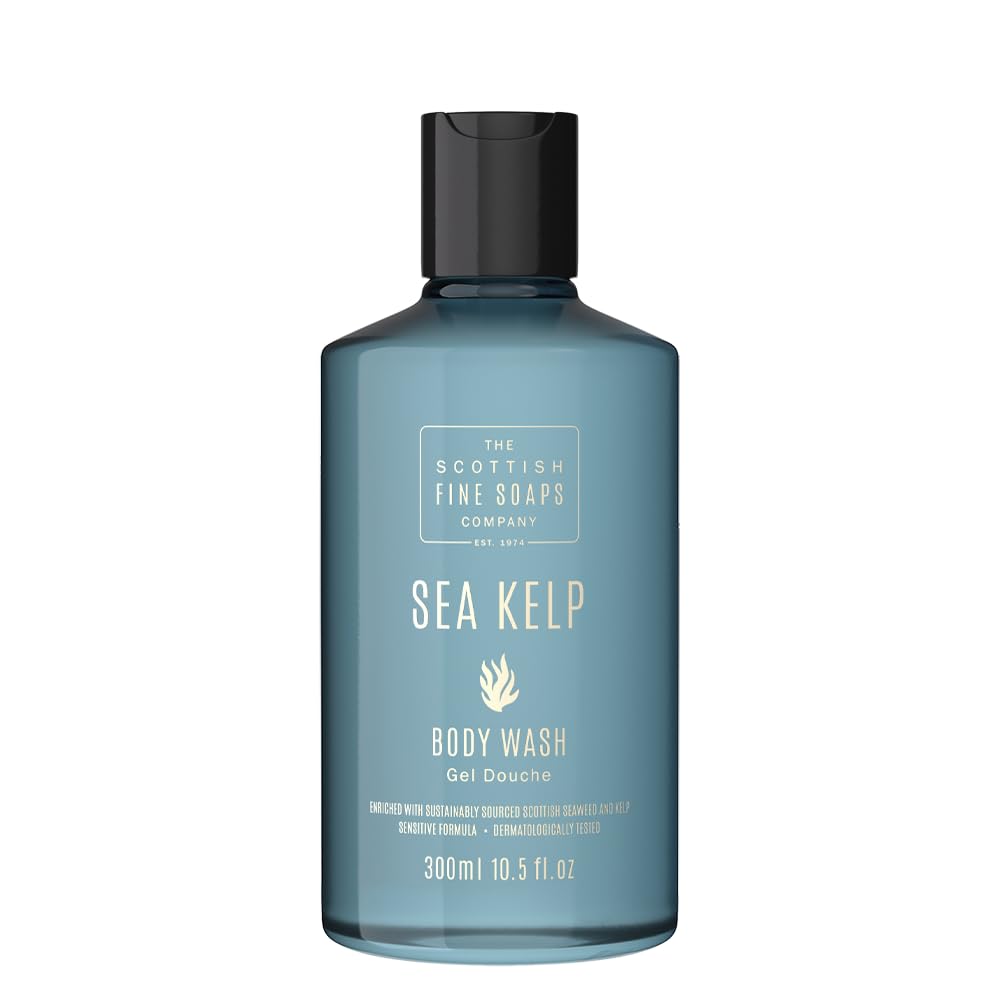 Scottish Fine Soaps - Sea Kelp Natural Body Wash - Bath and Shower Gel - Rich in Minerals and Anti-Oxidants - 100% Recycled Packaging - Sensitive Formula - Vegan Friendly - 300ml