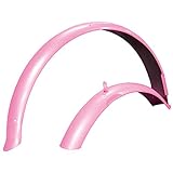 Firmstrong Beach Cruiser Bicycle Fender Set, Front/Rear, Pink, 26