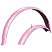 Firmstrong Beach Cruiser Bicycle Fender Set, Front/Rear, Pink, 26