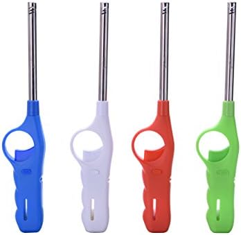 3 X Prof Safety Gas Lighter - No need for matches Long Reach Electronic Refillable Utility Lighter Kitchen Lighter Multifunction Lighter For Candles Tealights Open Fires Log Stoves BBQ Gas Hob Oven Cookers Camping