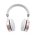 Satechi Aluminum Bluetooth Wireless Headphones with Enhanced Bass 3.5mm Audio-Out Jack - Compatible with iPhone 12 Pro Max/12 Pro/12 Mini/ 12, 2020 iPad Pro, 2020 iPad Air (Rose Gold)