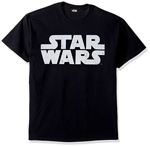Star Wars Men's Simplest Logo Graphic Tee, Black/Black, X-Large