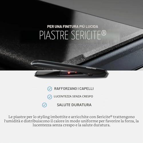 CLOUD NINE The Touch Iron Hair Straightener | Variable Temperature Control Quick Heat Touch Technology Ceramic Floating Plates Spring Flex Styling