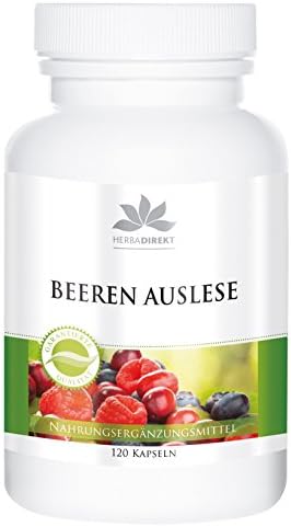 herba direkt Berry Selection with spirulina, Fruit Capsules, Vegan, 120 Capsules