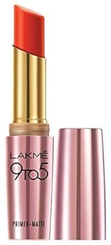 Lakme 9To5 Primer + Matte Lipstick (MR22 Scarlet Surge)