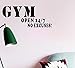 Easma Gym Wall Decal Gym Open 24/7 NO Excuses Wall Quote Inspirational Attitude Vinyl Wall Decals for Fits Home Gym,Living Room Office -7.5inX35in