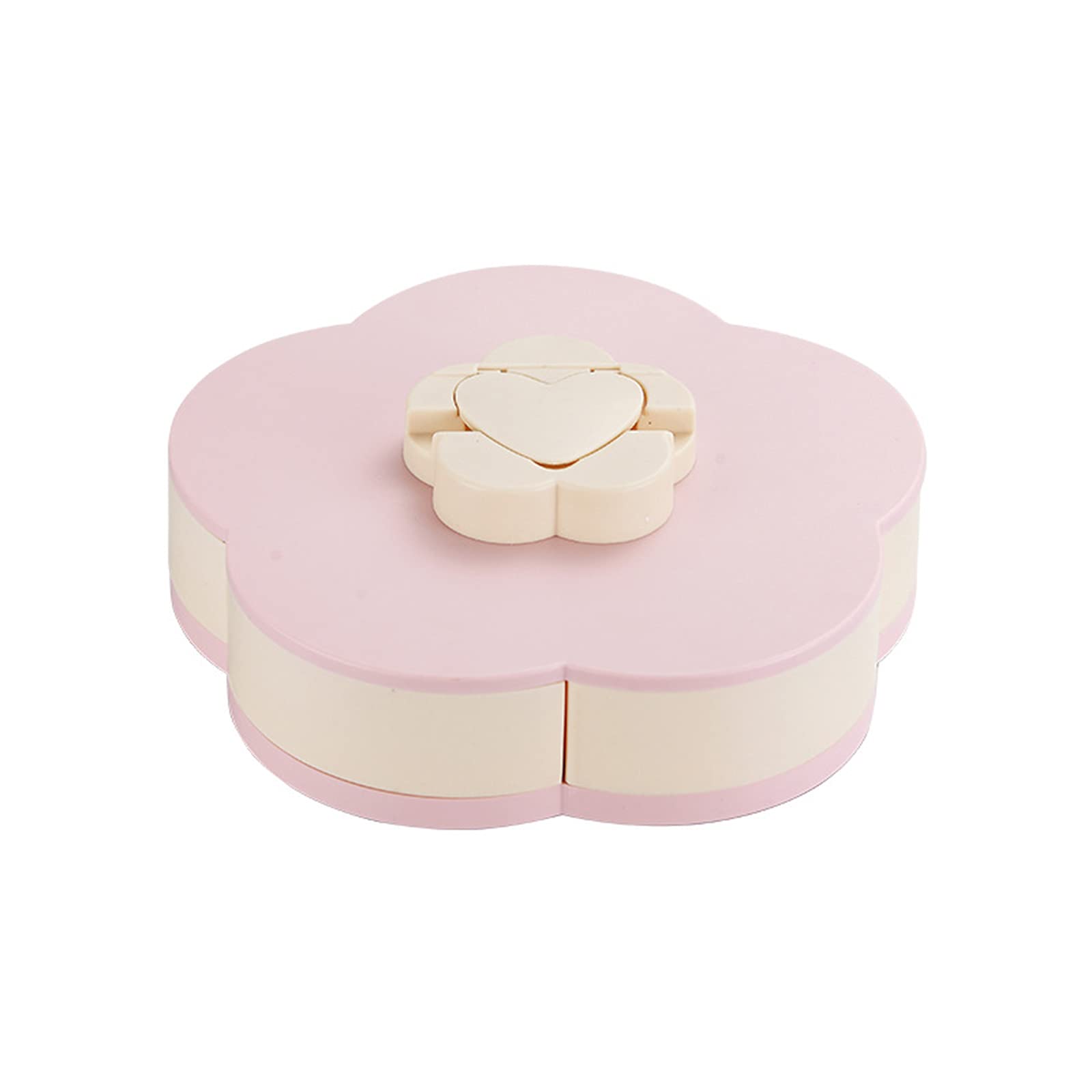 MsdeBersSKER Floral Candy Storage Box Petal Rotating Dried Fruit Plate Snack Tray Food Storage Box 27 * 8cm / 10.62 * 3.14 inch