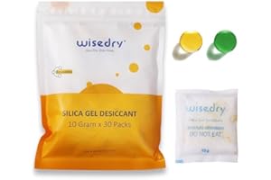 wisedry 10 Gram 30 Packs Silica Gel Packets