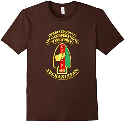 Mens Combined Joint Special Operations Task Force Afghanistan Tee Large Brown