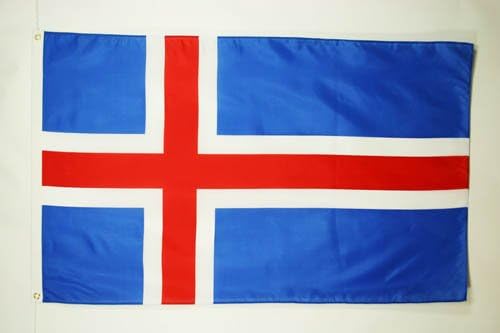 AZ FLAG, Iceland Flag, Large 5x8 Ft, 100D Polyester Icelander Big Banner with Two Metal Grommets, Fade Resistant