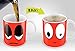 Cortunex Heat Changing Mug - 11 Oz Ceramic Color Changing Coffee Mug - Funny Red Wake Up Cartoon Smiley Face