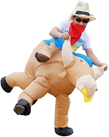 Wecloth Inflatable Adult Ride on Cow Bull Ox Costume Halloween Party Birthday Cosplay
