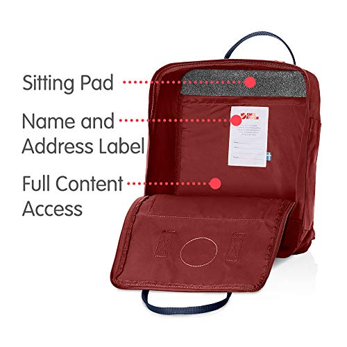 Fjallraven - Kanken Classic Backpack for Everyday, Ox Red/Royal Blue - Thumbnail 5