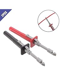 Ximark   2 pzas, chapado en níquel, clip de prueba de seguridad, para detección de circuitos de coche, color negro y rojo