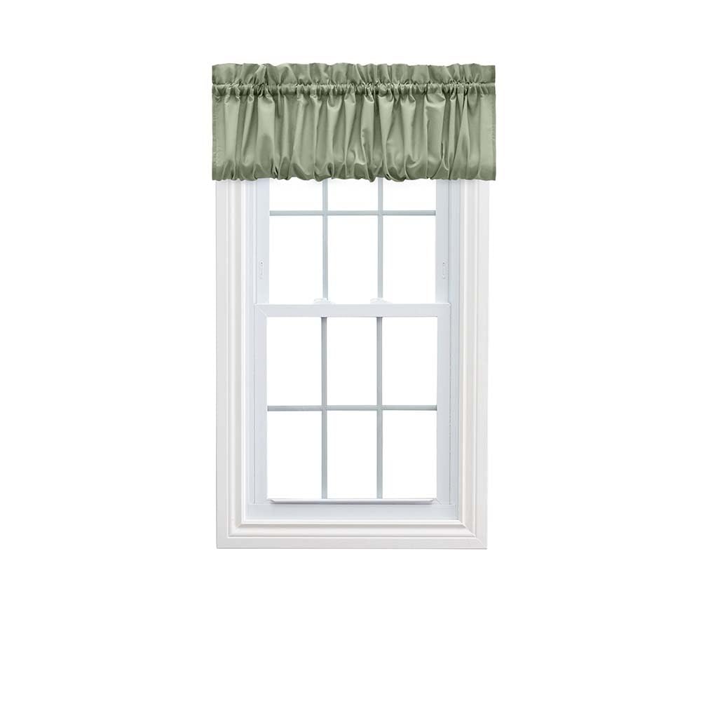 Ellis Curtain Stacey Sheer Balloon Valance, 60" x 15", Sage