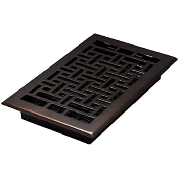 Decor Grates AJH610-RB Oriental Floor Register, 6-Inch by 10-Inch, Rubbed Bronze