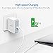 Inateck 45W Universal USB C Power Adapter and 6.6ft (2 Meters) Type C Cable, Pd 2.0 Wall Charger for Laptops and Tablets, UCC1001, White