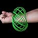 GloFX Glow Flow Ring - Green - UV Reactive Glow in The Dark Magic Kinetic Arm Spring Interactive Toy