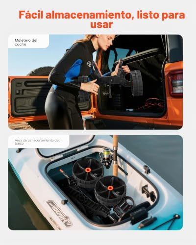 Remolque Horizontal para Kayak, Remolque Plegable 615 x 325 x 320 mm con Neumáticos de Goma Maciza de 25,4 cm y 1 Correa de Trinquete Carga 136 kg, Carrito para Tabla de Surf de Remo, Kayaks