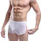HP95(TM)Men's Bikini Underwear, Sexy Boxer Shorts Briefs Trunks Style Underpants (M, White)