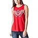 DC Comics Wonder Woman Juniors Dash Back Muscle Tank Top (Large) Red