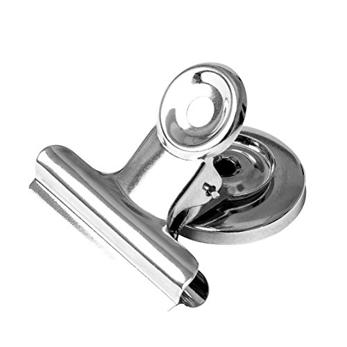 totalElement 1.5 Inch Large Magnetic Bulldog Clip, Office/Refrigerator Ferrite Magnet (24 Pack)