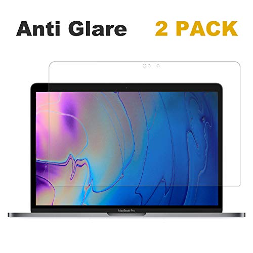 2 Pack Anti Glare Screen Protector for 2019 2018 2017 2016 MacBook Pro 15 inch with Touch Bar Model A1707 A1990 -Matte