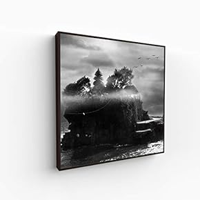 Canvas Wall Art for Living Room, Bedroom Monochrome Building Framed Canvas Prints for Home Decoration Ready to Hang - 16x16 inches