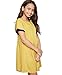 Mrignt Big Girls Short Sleeve Casual Preppy School Style Pleated Dress