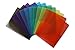 STEMSFX Clear Lightweight 2 Pocket Plastic Folders (Pack of 12 Folders Assorted Colors) for Letter Size Papers, Includes Business Card Slot