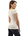 PattyBoutik Women's Cap Sleeve Strip Trim Henley Blouse