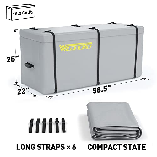 Wildroad Hitch Mount Cargo Carrier Basket 500 LBS Folding Vehicle Cargo