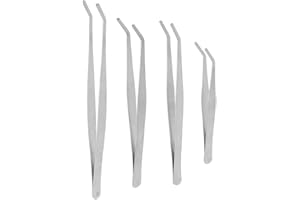 Outanaya 4pcs Garden Tweezers Set for Gardening Planting with 12cm-25cm Stainless Steel Small Bonsai Tools for Succulent Care