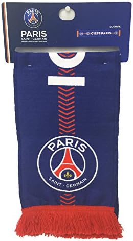 PSG Scarf - Official Paris Saint Germain Product, (55"x 8 - 140cm x 20cm) Made in EU, Echarpe