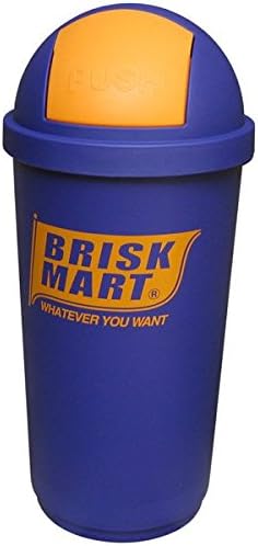 Amazon アメリカン 45lダストボックス Brisk Mart ブルー ゴミ箱 ダストボックス ガレージ 大きいゴミ箱 おしゃれゴミ箱 アメリカ雑貨 アメリカン雑貨 ガレージ フタ付きゴミ箱 オンライン通販