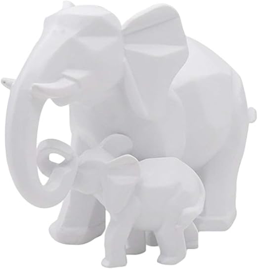 mother and baby elephant ornament