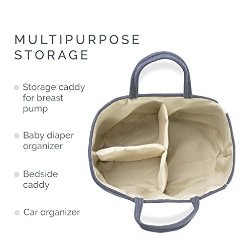 Natemia Rope Diaper Caddy Organizer Large Portable Nursery Storage