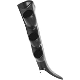 GlowShift Graphite Triple Pillar Gauge Pod Fits Chevy Silverado 2000-2006 | Compatible with 2500HD 3500HD 6.6L Duramax, Mounts (3) 2-1/16" (52mm) Gauges to Truck's A-Pillar, Includes Mounting Hardware