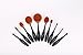 Professional Fashionable 10Pcs Black Makeup Brushes Set Oval Toothbrush Cosmetics Tool Foundation Contour Brush Powder Blush Eyeliner Blending Brush by Messon