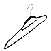Juvale 50 Pack Black Velvet Hangers - Non Slip Hangers with Rose Gold Hooks and Accessory Bar - Thin Hangers - Non Slip Hangers, Black, 17.5 x 9.2 x 0.2 Inches