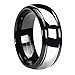Queenwish 6/8MM Matching Tungsten Carbide Wedding Band Black Silver Dome Gunmetal Bridal Ring Men Women Jewelry