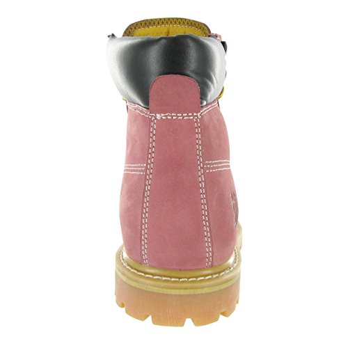 Safety Girl Steel Toe Work Boots - Light Pink