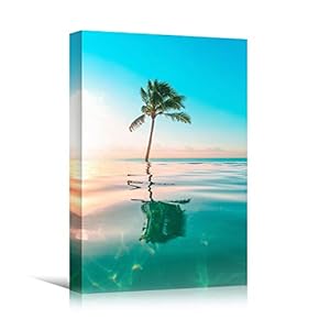 signwin Canvas Wall Art Lone Palm Tree Bedroom...