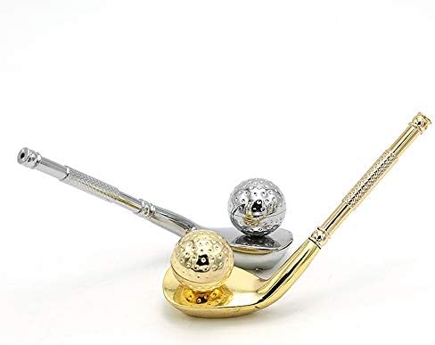 SNVIN 2 Pack (Gold and Silver) Pipe with Creative Transformation Design Mini and Portable Jamaican Style Personal Gift for Father and Husband and Art Collector