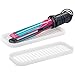 mDesign Silicone Heat-Resistant Hair Care Styling Tool Mat Tray for Curling Irons, Flat Irons, Straighteners, Sticks, Wands - Non-Slip, Waterproof - Bathroom, Bedroom Organizer - 2 Pack - Clear